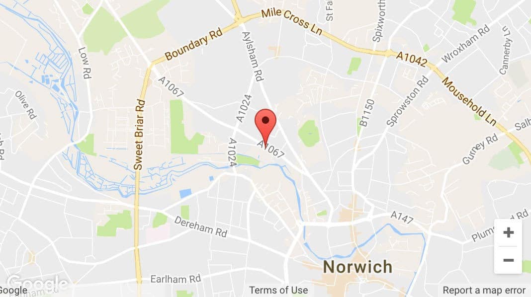 AJW Norwich Location Map
